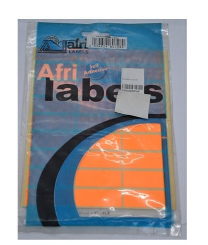 Afri Label Coloured Flourescent KS Orange