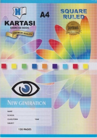 Exercise books 120 pages Kartasi Brand A4 Square