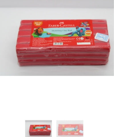 Faber Modelling Clay 500g Red