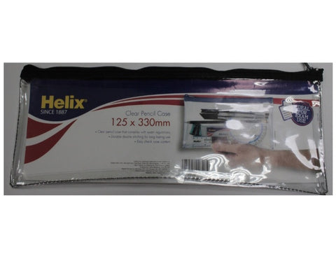 Helix PVC Clear Pencil Case