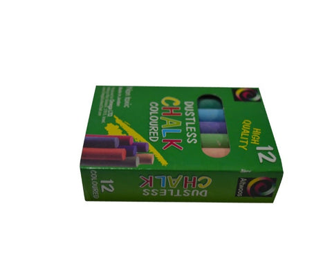 Omega Dustless Chalk Coloured 12 Pieces