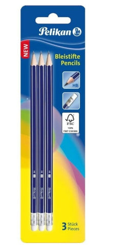 Pelikan HB Pencil 3 pieces with Eraser